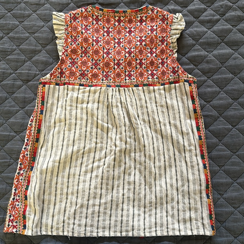 Savanna Jane embroidered cotton/linen sleeveless top size S - Picture 3 of 5
